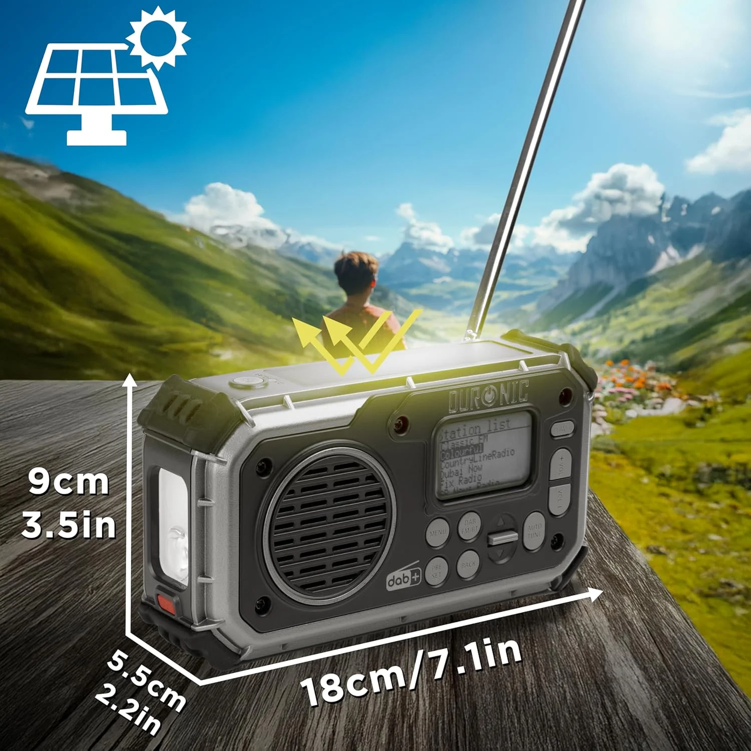 Radio de Emergencia a Manivela/Solar